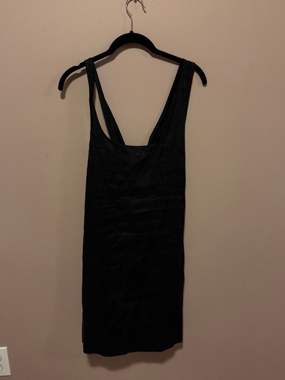 Madewell Black Sleeveless Midi Tank Dress